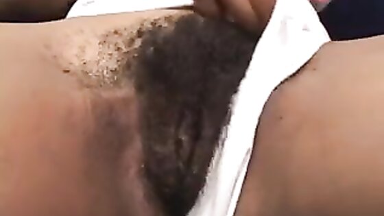 Sexy hairy black girl creampie