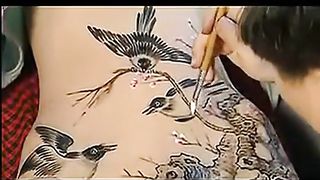 chino art body painting in chine