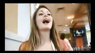 Teen flashing masturbating at fast food