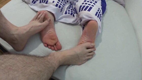 playing footsies with my best friend