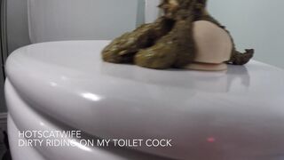 Dirty Riding on My Toilet Cock - Visit BizarroPornos.Com