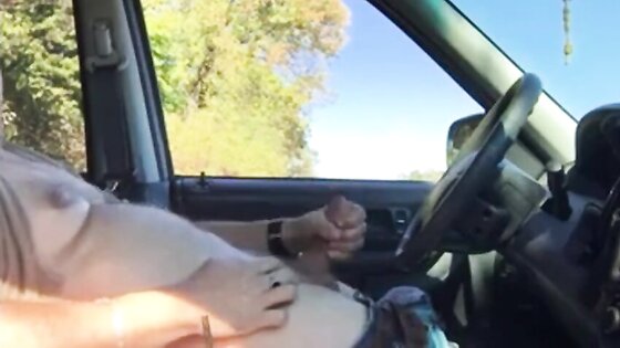 Daddy in the car play and cum