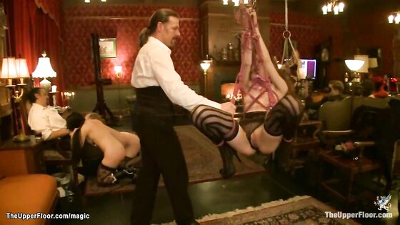 Submissive slaves fucked at bdsm party