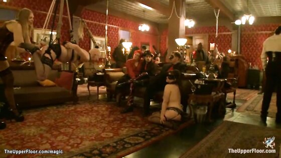 Submissive slaves fucked at bdsm party