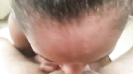 My friend showing off deepthroat skills on my cock