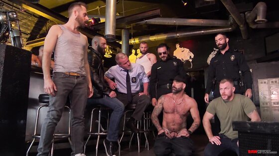 Cops raid a daddy bar for an orgy - Part 1