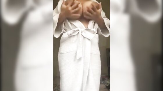 Latina and her Melons In a Robe