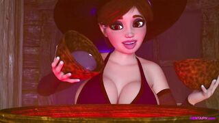 FUTA Witches Play Pranks and Have Sex - 3D Animation