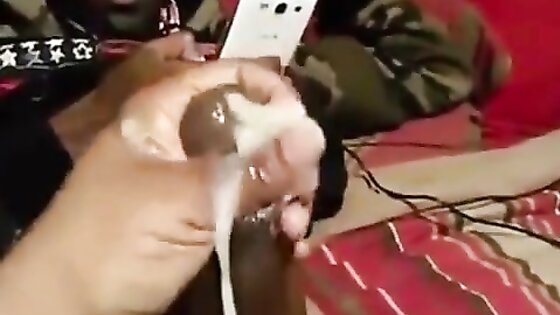 Very Huge Cock Black Explodes With Helping Hand