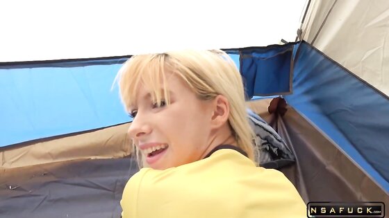 Hot Petite Sister Gets Fucked in the Tent while Camping