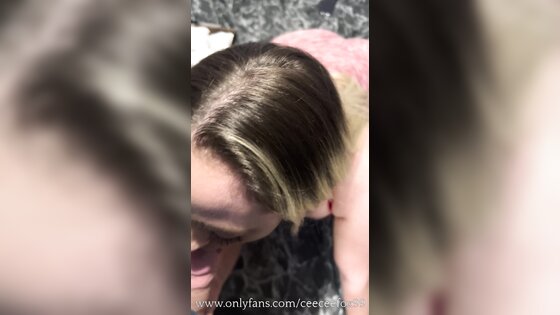 Blonde sucks dick and gets facialized