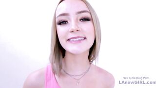 Petite teen loves big cock deep in pussy at audition