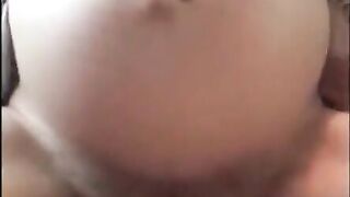 Solo orgasm with a very pregnant belly