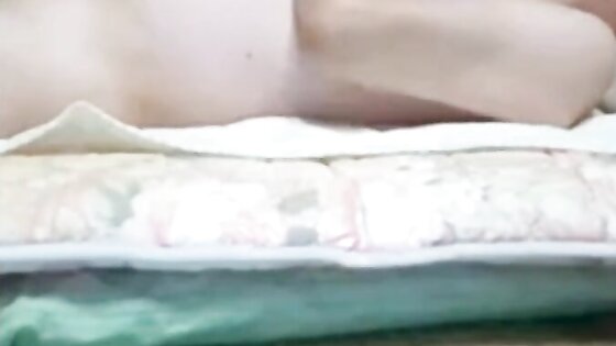 Asian grandpa jerking off on the bed