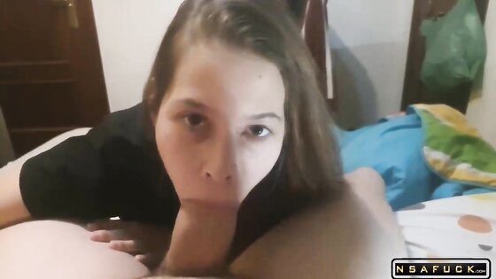 Blowjob from teen stepsister big cock