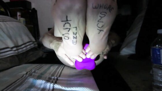 DEEP INSIDE ME WITH MY HUGE PURPLE DILDO