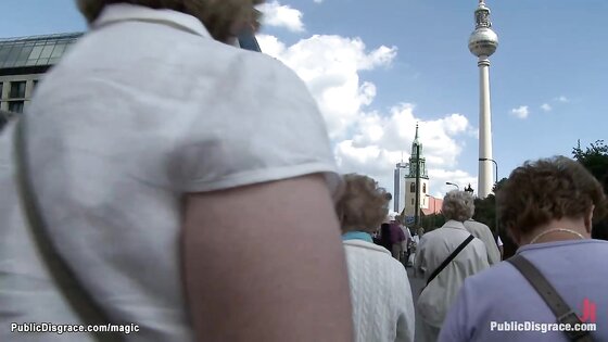 German babe humiliated on the streets