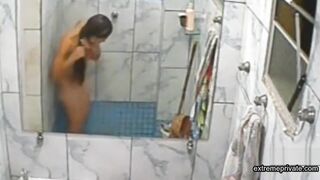 Felicia teases her nephew in the shower