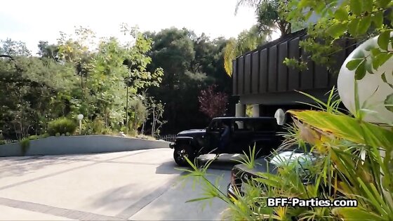 Pranking cuties sharing cock in foursome