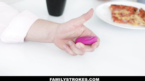 Family Strokes - Stepsis Gets April Fools Pranked with Vibrator