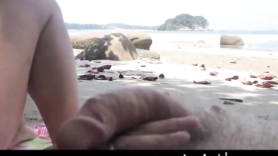 Mature couple fucking on Bintan beach