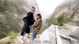 fucking outdoor in the mountain with a model