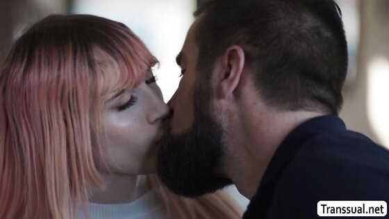 Bearded dude licks and analed tired TS stepteen to feel relax