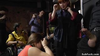 Pet Girl Used In Crowded Bar
