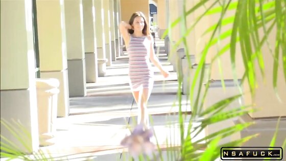 Leggy Stunner Lana Rhoades flashing in public