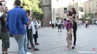 Euro beauty gang banged in public