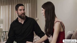 Crying shemale analed by bearded stepdad