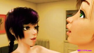 Huge Cock FUTANARI MILF on Busty Female • Amazing 3D Sex ENG Voices