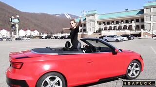 Outdoor Blowjob in the Car Young Babe in a Cabriolet LuxuryGirl