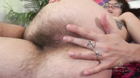 Super Hairy Girl Shows Her Pussy And Ass
