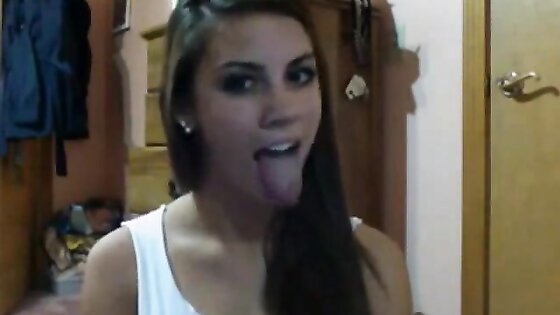 Hot Girl with Amazing Tongue Talent