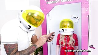 Sucked by sexy petite space ranger sexbot