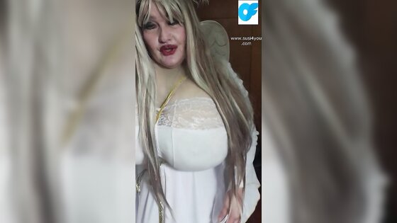 Ohhh a naysty angel fallen from heaven haha she is sucking your cock