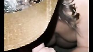 Pregnant Cowgirl Creampied too much