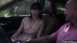 Small tits brunette sucks and analed outdoors by bfs stepdad