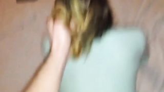 He pulls her hair and fuck her asshole