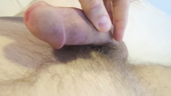 Closeup edging and ejaculating long and slow creamy cumshot