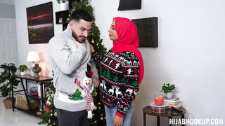 Finally fuck my hijab girlfriend during christmas eve