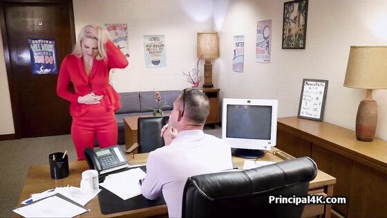 Principal fucks big tit soccer mom at the office