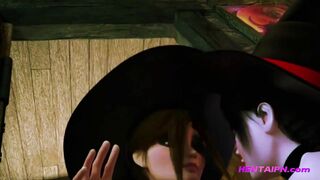 3D Shemale Witches Prank & Fuck Each Other