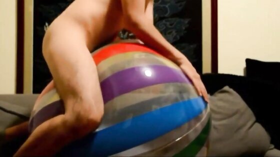 Big inflatable ball humping