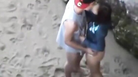 Couple caught fucking in public