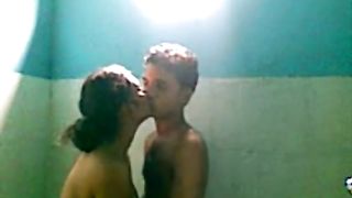 Sexy girl in bathroom bj with bf