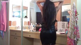Crazy Babe Presents Her Dresses - Janessa Brazil
