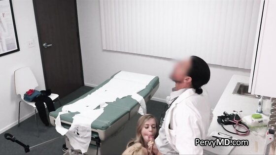 Latina patient and slutty nurse sharing dick