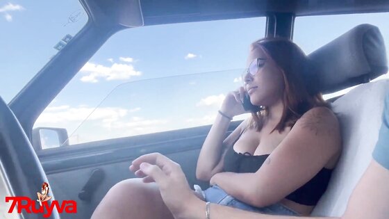 RV 30 - My cuckold called me while giving a blowjob in the car - 1080p